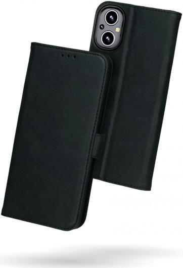 Rosso Deluxe Oppo Reno 8 Lite Hoesje Echt Leer Book Case Zwart afbeelding 9