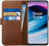 Rosso Deluxe Oppo Reno 8 Lite Hoesje Echt Leer Book Case Bruin