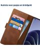 Rosso Deluxe OnePlus 10 Pro Hoesje Echt Leer Book Case Bruin