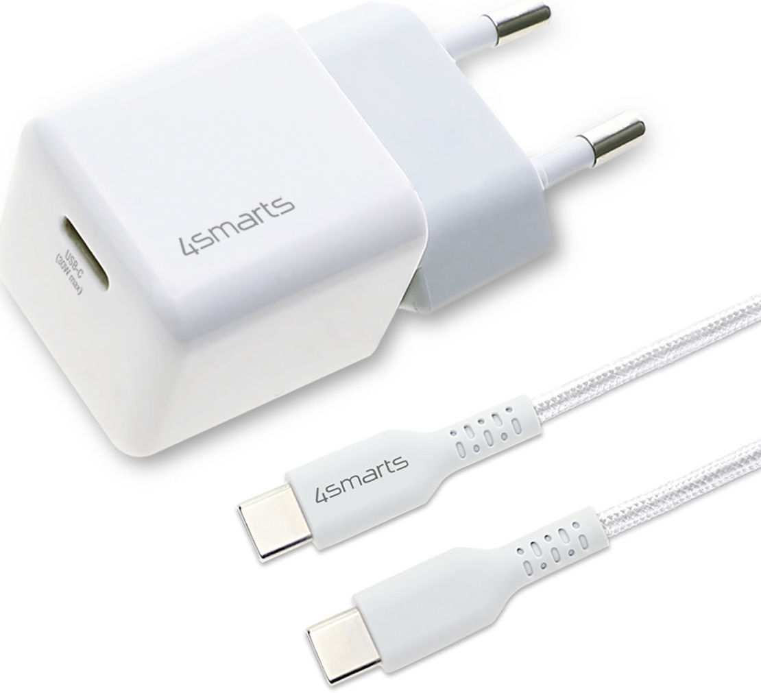 4smarts Voltplug Mini PD 30W GaN Oplader met USB-C Kabel 1.5M Wit afbeelding 7