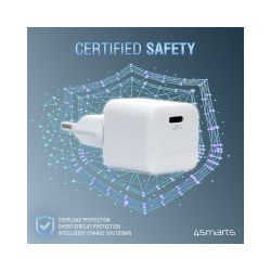 4smarts Voltplug Mini PD 30W GaN Oplader met USB-C Kabel 1.5M Wit afbeelding 5