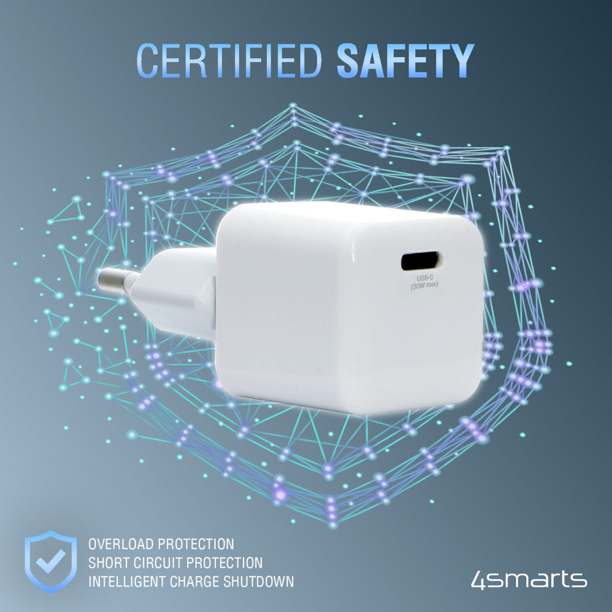 4smarts VoltPlug Mini 30W Compacte USB-C Power Delivery Adapter Wit afbeelding 7
