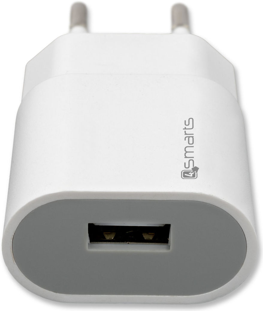 4smarts VoltPlug Compact 5W Thuislader USB-A Adapter 1A Wit afbeelding 2