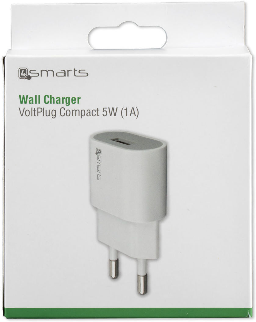 4smarts VoltPlug Compact 5W Thuislader USB-A Adapter 1A Wit afbeelding 6