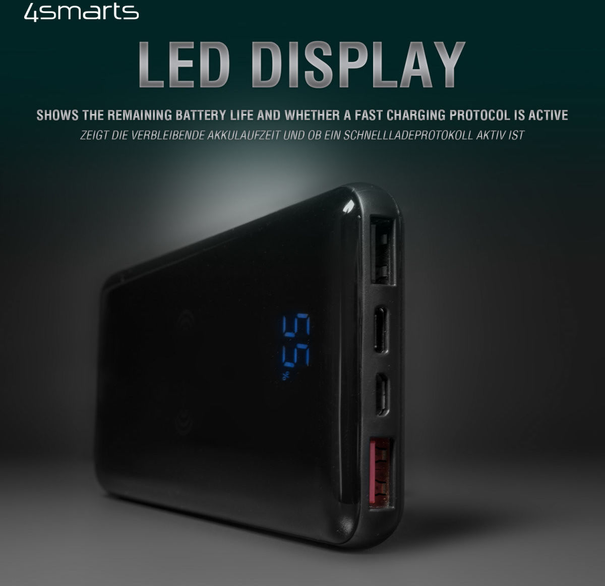 4smarts Powerbank 10.000 mAh Fast Charge 18W met Draadloos Opladen 15W afbeelding 7