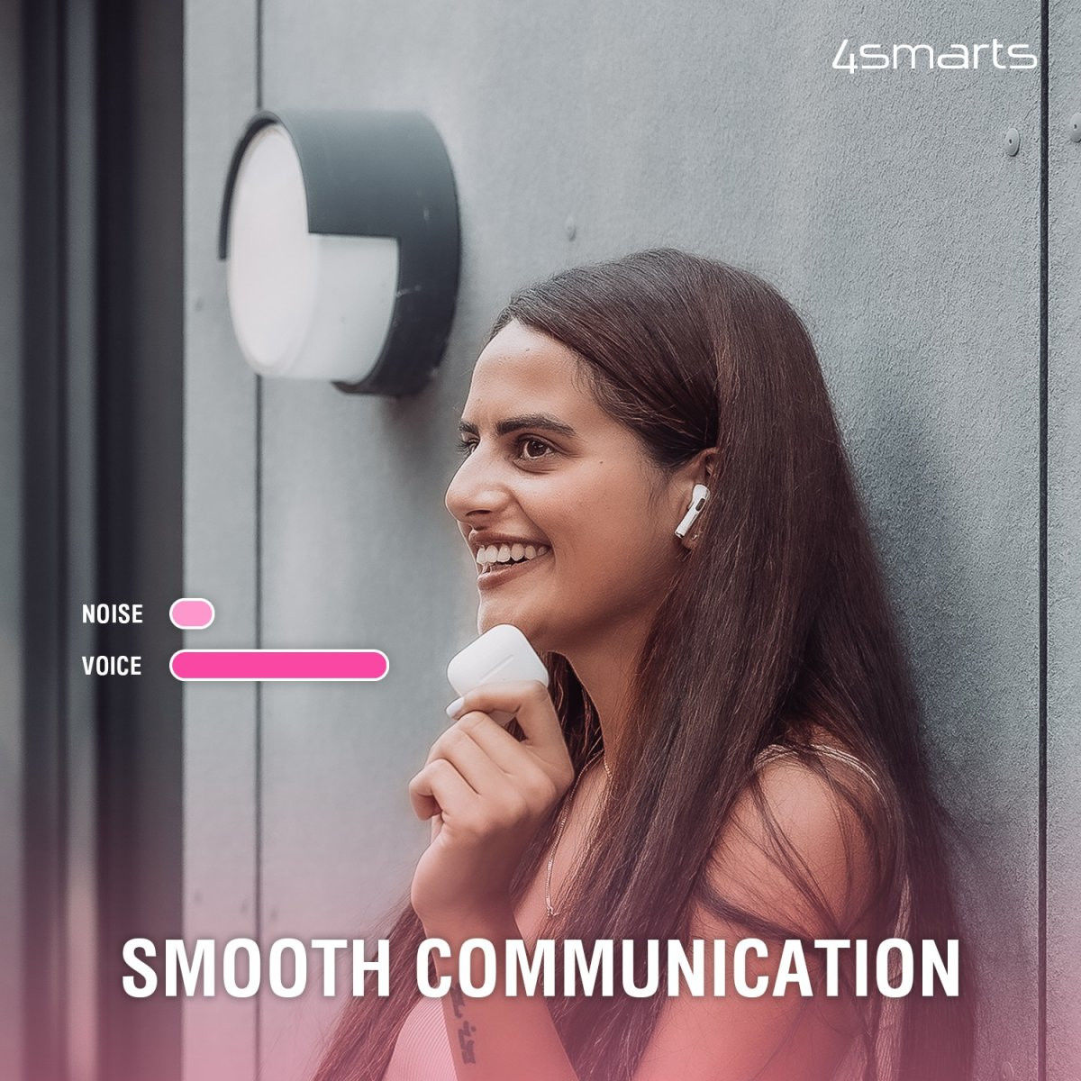 4smarts SkyBuds Pro TWS Bluetooth Headset Draadloze Oordopjes Roze afbeelding 7