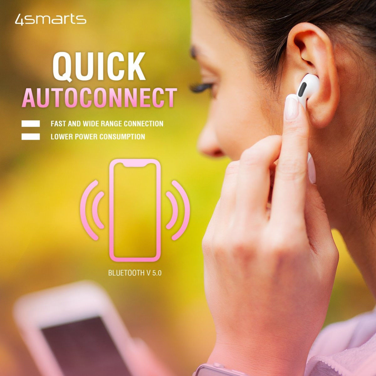 4smarts SkyBuds Pro TWS Bluetooth Headset Draadloze Oordopjes Roze afbeelding 9