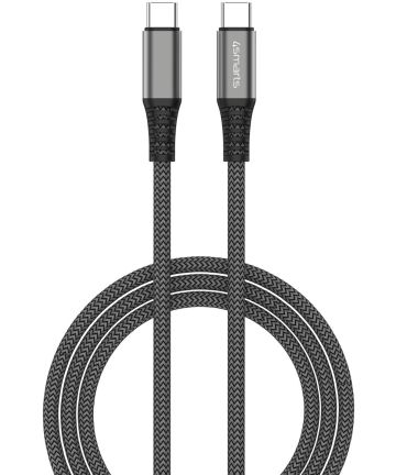 4smarts PremiumCord 100W USB-C naar USB-C Kabel 5A 3M Zwart Kabels