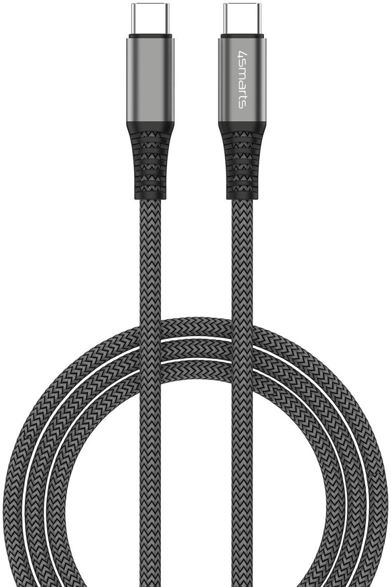 4smarts PremiumCord 100W USB-C naar USB-C Kabel 5A 3M Zwart afbeelding 1