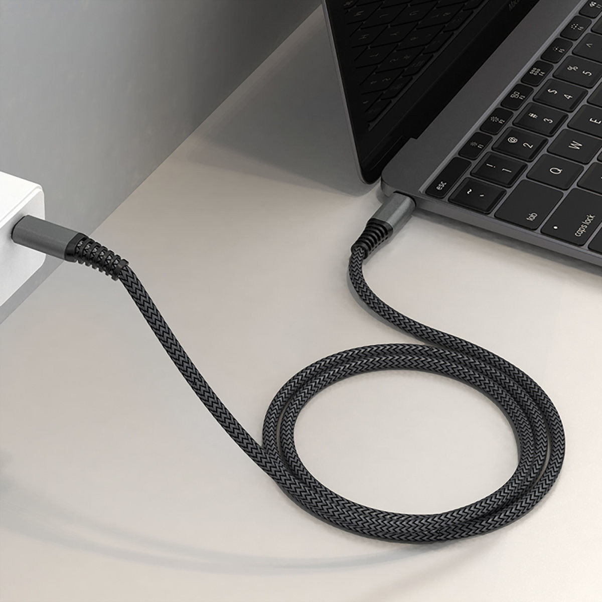 4smarts PremiumCord 100W USB-C naar USB-C Kabel 5A 3M Zwart afbeelding 8