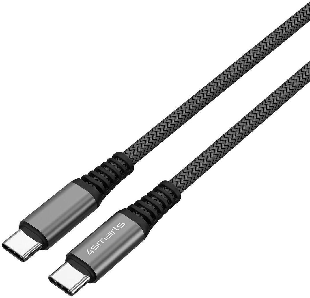 4smarts PremiumCord 100W USB-C naar USB-C Kabel 5A 1.5M Zwart afbeelding 2