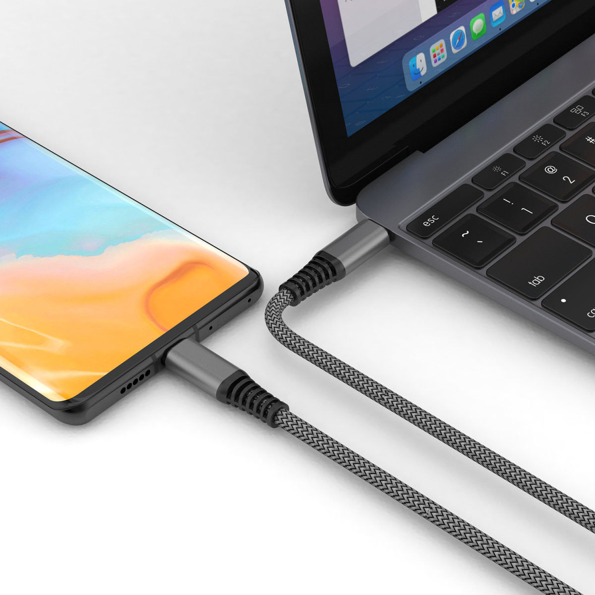 4smarts PremiumCord 100W USB-C naar USB-C Kabel 5A 1.5M Zwart afbeelding 6