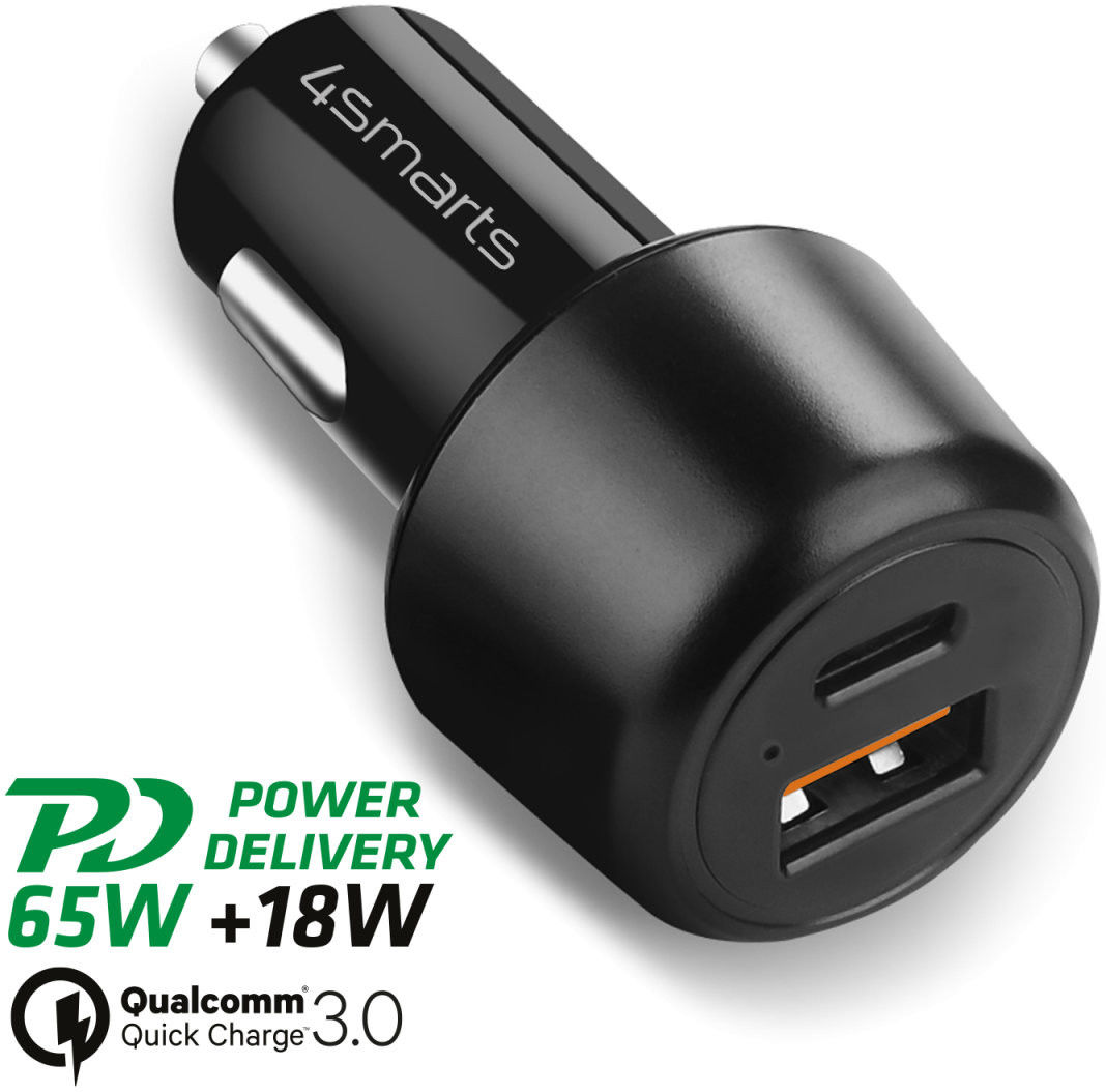 4smarts Fast Charge Auto Snellader 83W met PD en Quick Charge Zwart afbeelding 3