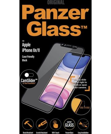 PanzerGlass CamSlider iPhone 11 / XR Screen Protector Case Friendly Screen Protectors