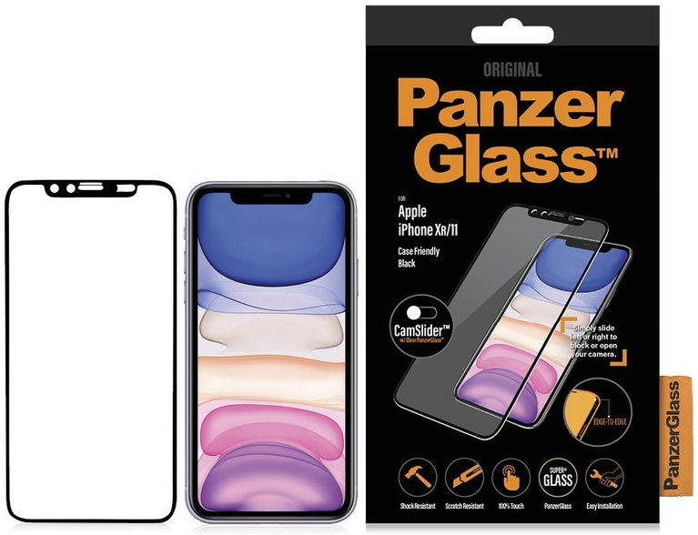 PanzerGlass CamSlider iPhone 11 / XR Screen Protector Case Friendly afbeelding 4
