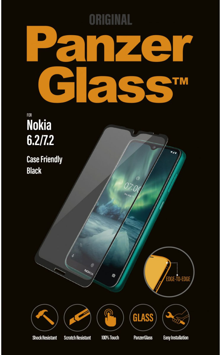 PanzerGlass Nokia 7.2 Screen Protector Edge to Edge Case Friendly afbeelding 1