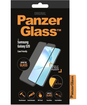 PanzerGlass Samsung Galaxy S20 Screen Protector Biometric Glass Screen Protectors