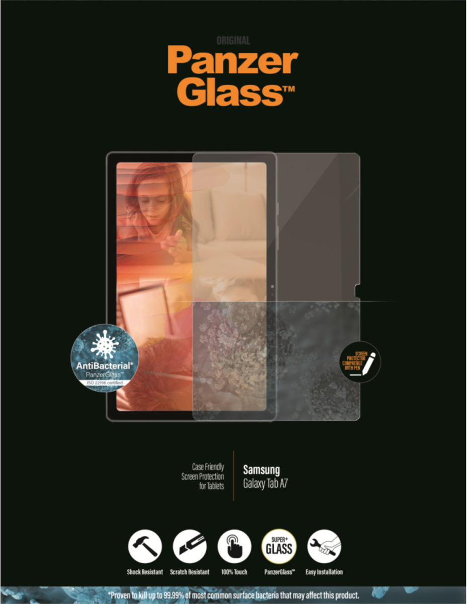 PanzerGlass Samsung Galaxy Tab A7 Screen Protector Antibacterieel afbeelding 7