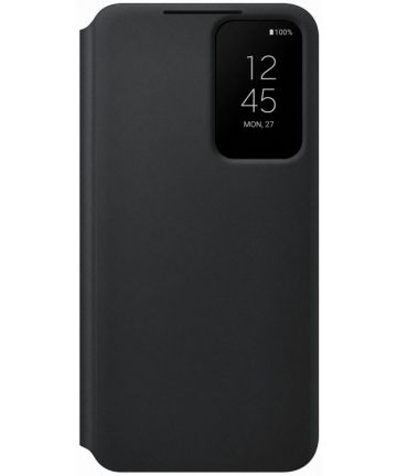 Origineel Samsung Galaxy S22 Hoesje Smart Clear View Cover Zwart Hoesjes