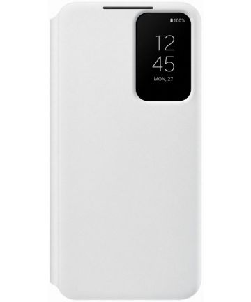 Origineel Samsung Galaxy S22 Hoesje Smart Clear View Cover Wit Hoesjes