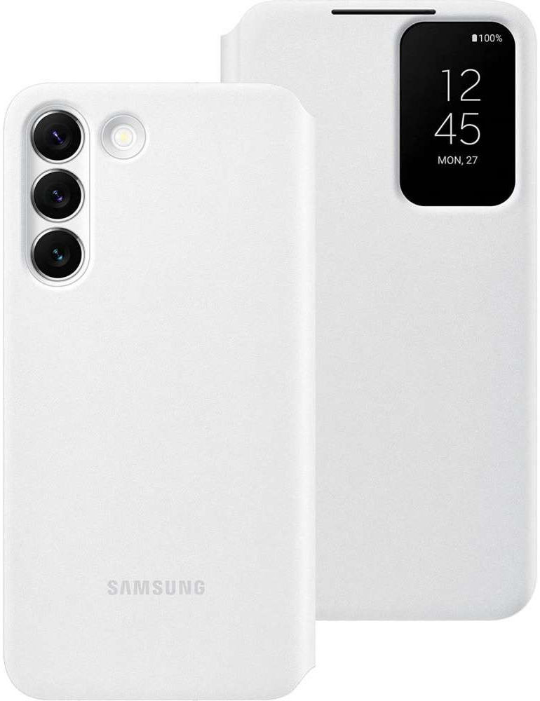 Origineel Samsung Galaxy S22 Hoesje Smart Clear View Cover Wit afbeelding 6