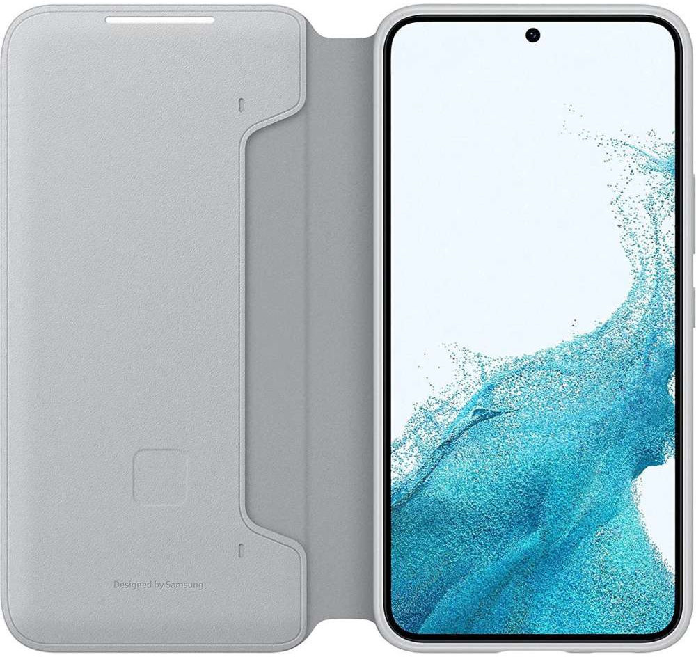 Origineel Samsung Galaxy S22 Hoesje Smart LED View Cover Grijs afbeelding 2