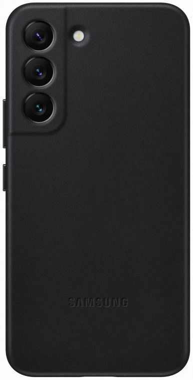Origineel Samsung Galaxy S22 Hoesje Leather Cover Zwart afbeelding 1
