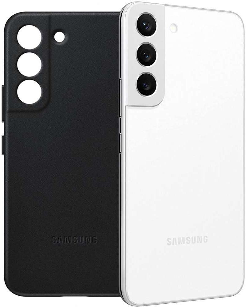 Origineel Samsung Galaxy S22 Hoesje Leather Cover Zwart afbeelding 6