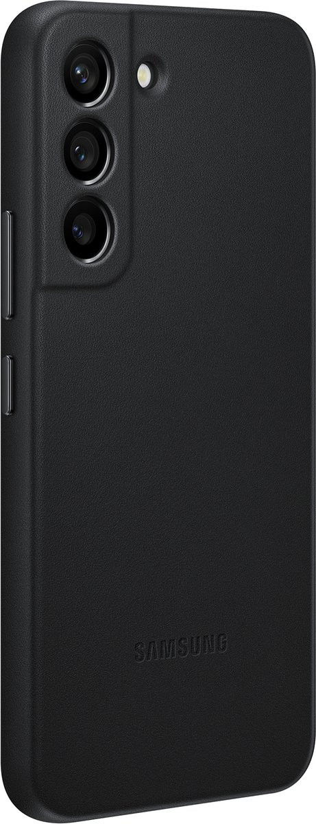 Origineel Samsung Galaxy S22 Hoesje Leather Cover Zwart afbeelding 2
