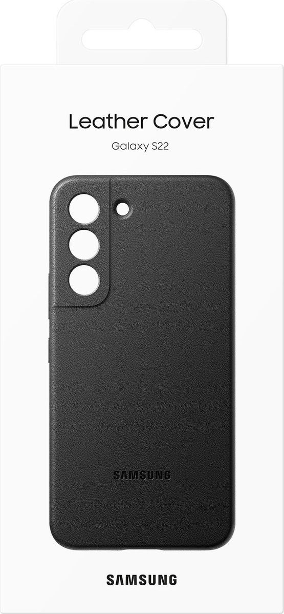 Origineel Samsung Galaxy S22 Hoesje Leather Cover Zwart afbeelding 7