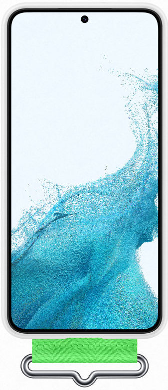 Origineel Samsung Galaxy S22 Hoesje Silicone Cover met Band Wit afbeelding 3