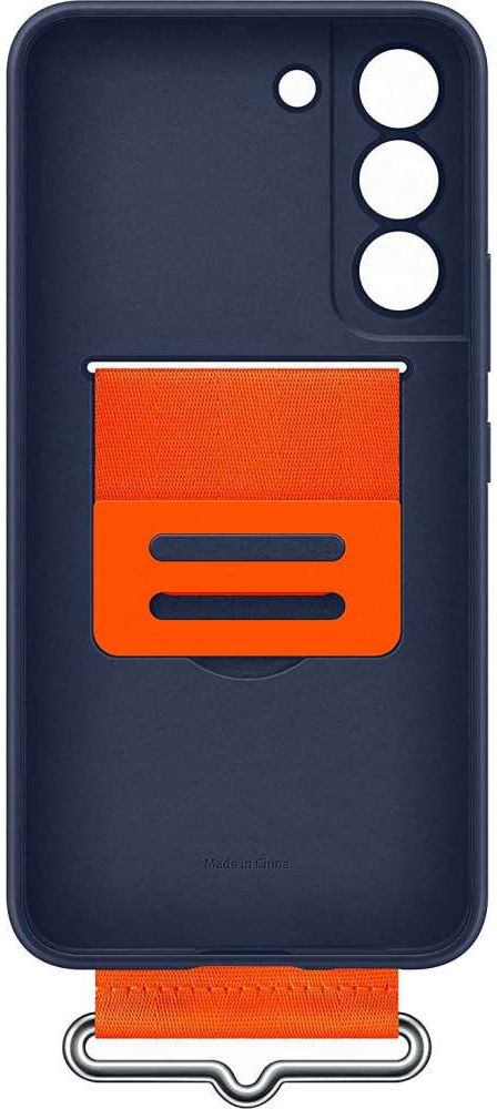 Origineel Samsung Galaxy S22 Hoesje Silicone Cover met Band Blauw afbeelding 5