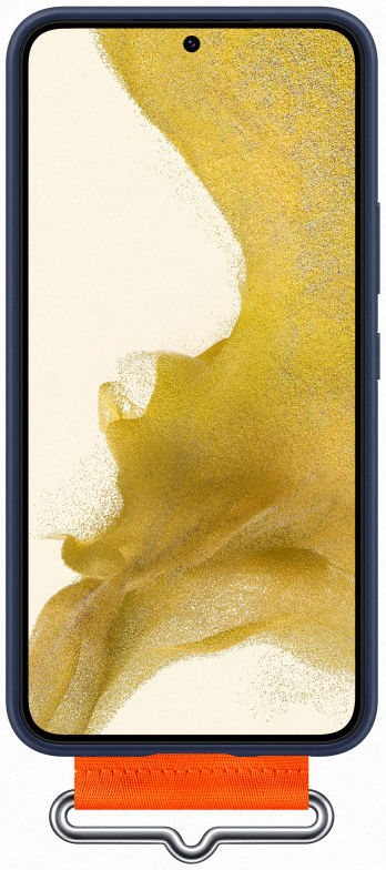 Origineel Samsung Galaxy S22 Hoesje Silicone Cover met Band Blauw afbeelding 3