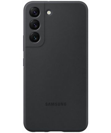 Origineel Samsung Galaxy S22 Hoesje Silicone Cover Zwart Hoesjes