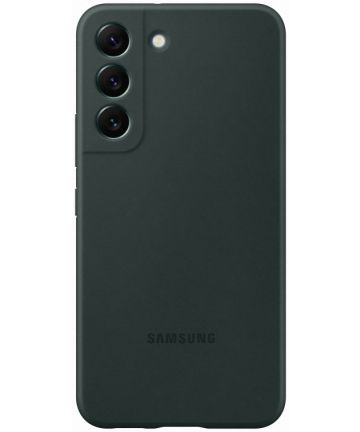 Origineel Samsung Galaxy S22 Hoesje Silicone Cover Groen Hoesjes