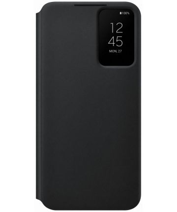 Origineel Samsung S22 Plus Hoesje Smart Clear View Cover Zwart Hoesjes