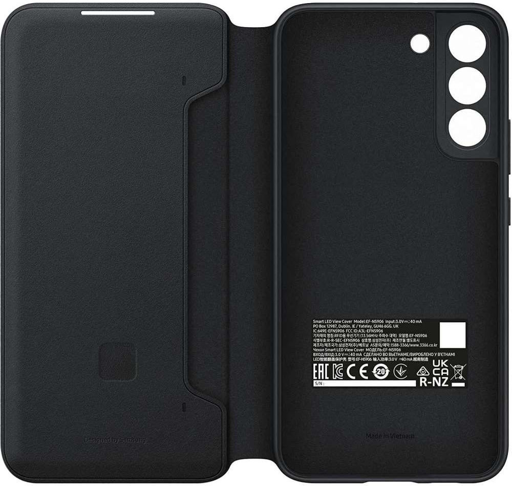 Origineel Samsung Galaxy S22 Plus Hoesje Smart LED View Cover Zwart afbeelding 3