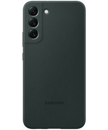 Origineel Samsung Galaxy S22 Plus Hoesje Silicone Cover Groen Hoesjes