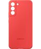 Origineel Samsung Galaxy S22 Plus Hoesje Silicone Cover Coral Rood