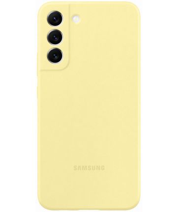 Origineel Samsung Galaxy S22 Plus Hoesje Silicone Cover Geel Hoesjes