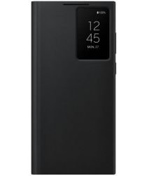 Origineel Samsung S22 Ultra Hoesje Smart Clear View Cover Zwart
