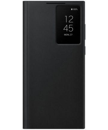 Origineel Samsung S22 Ultra Hoesje Smart Clear View Cover Zwart Hoesjes