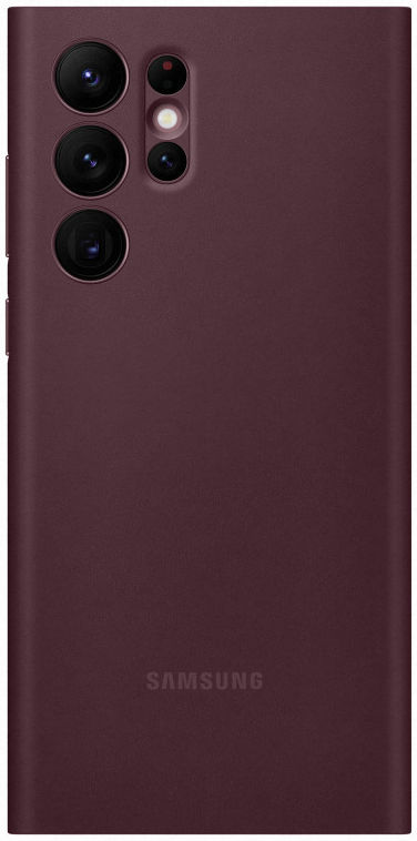 Origineel Samsung S22 Ultra Hoesje Smart Clear View Cover Burgundy afbeelding 4