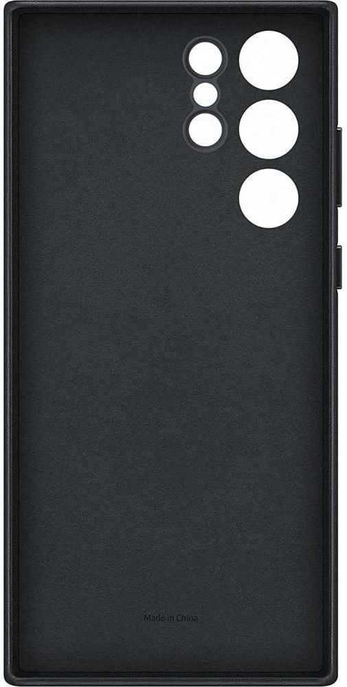 Origineel Samsung Galaxy S22 Ultra Hoesje Leather Back Cover Zwart afbeelding 5