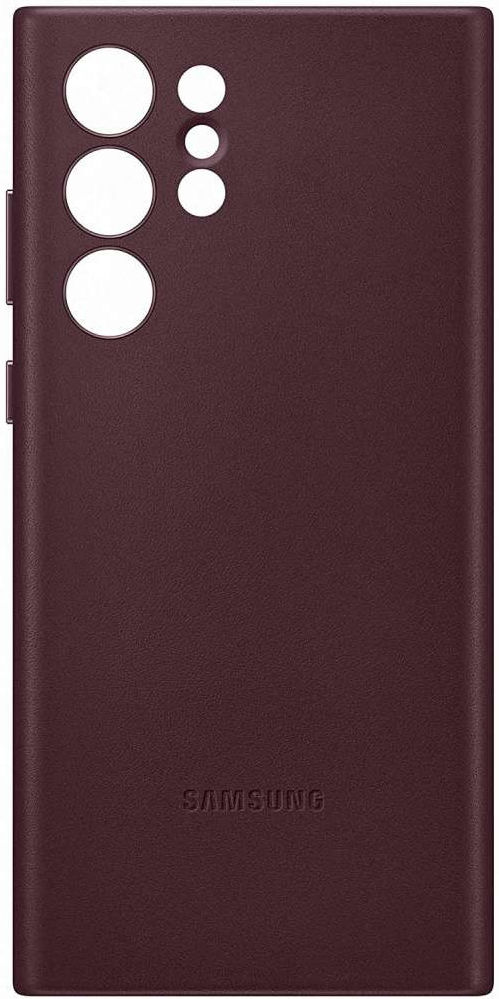 galaxy s22 ultra leather cover burgundy