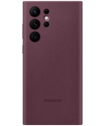 Origineel Samsung Galaxy S22 Ultra Hoesje Silicone Cover Burgundy
