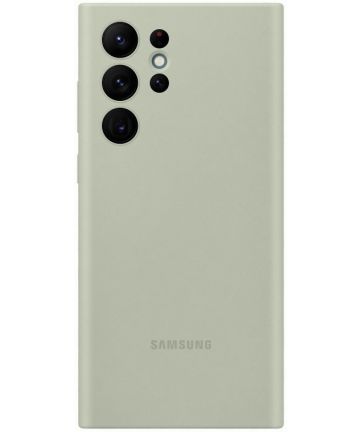 Origineel Samsung Galaxy S22 Ultra Hoesje Silicone Cover Groen Hoesjes