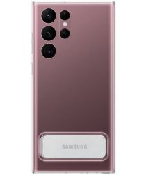Origineel Samsung Galaxy S22 Ultra Hoesje Standing Cover Transparant