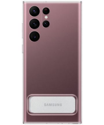 Origineel Samsung Galaxy S22 Ultra Hoesje Standing Cover Transparant Hoesjes