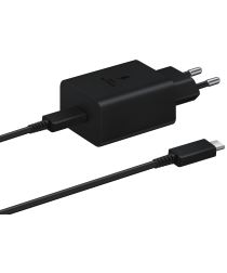 Originele Samsung USB-C Fast Charge Adapter 45W + USB-C Kabel 5A Zwart